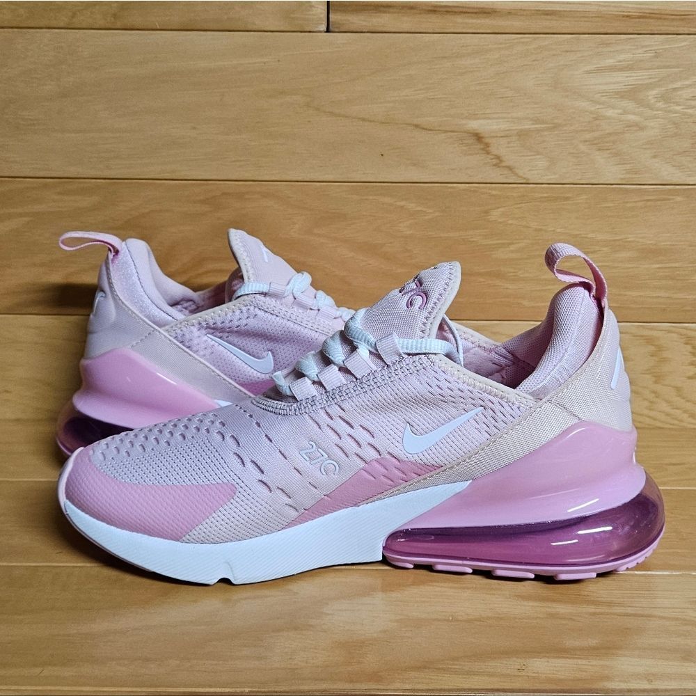 Nike Air Max 270 GS Pink Foam White Rise Running Shoe Sneaker CV9645-600 - Picture 9 of 14